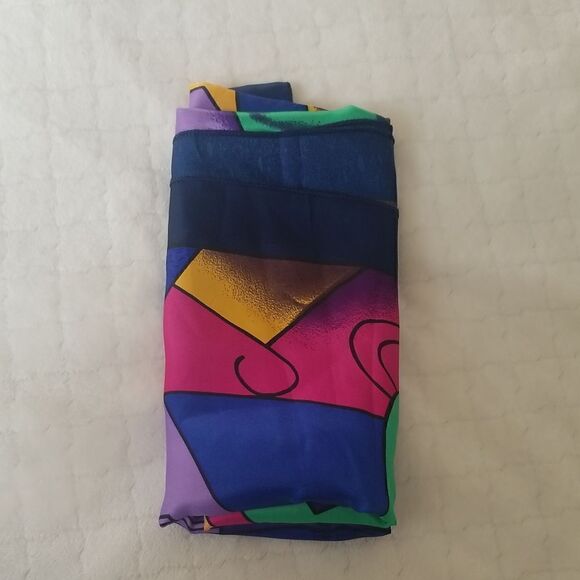 Square Picasso style Scarf Vintage 34x34" - Picture 15 of 15